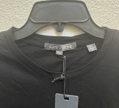 NEW Slate & Stone Men’s Black Crew-Neck Short Sleeve T-Shirt Cotton NWT Medium