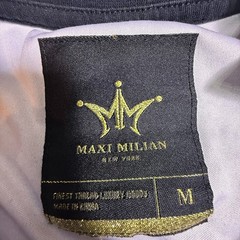 Maxi Millian Snoop 71 Shirt Mens M Black Purple Sunset Graphic 3/4 Sleeve