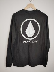 NWT Men Volcom Stone Euro Corpo Black Long Sleeve Graphic Athletic Preppy Logo M