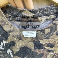Vintage 90s Y2K Mossy Oak Camo Forest Floor Pocket Tee Shirt Mens Large