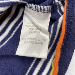 Empyre Shirt Mens Small Blue Multicolor Stripe Crewneck Cotton Blend Casual Tee