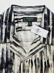 Banana Republic Mens Short Sleeve Striped Cotton-Rayon Button-Up Shirts M-L