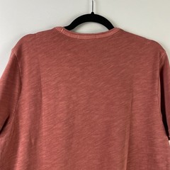 Marine Layer Tee Mens Size M Vintage Heavy Slub Pocket Rust Red Short Sleeve