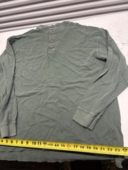 Vintage Cabela’s Outdoor Gear Waffle Knit Thermal Henley Shirt XL Olive USA