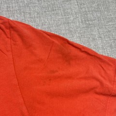 The North Face T-Shirt Mens L Orange Crew Neck Short Sleeve Tagless Back Logo