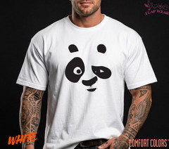 Unisex Cute Winking Panda Face T-Shirt – Minimalist Giant Panda Bear Graphic Tee