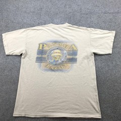 Vintage Panama Jack Shirt Mens Large Beige Double Sided Graphic Beach Tee 90s