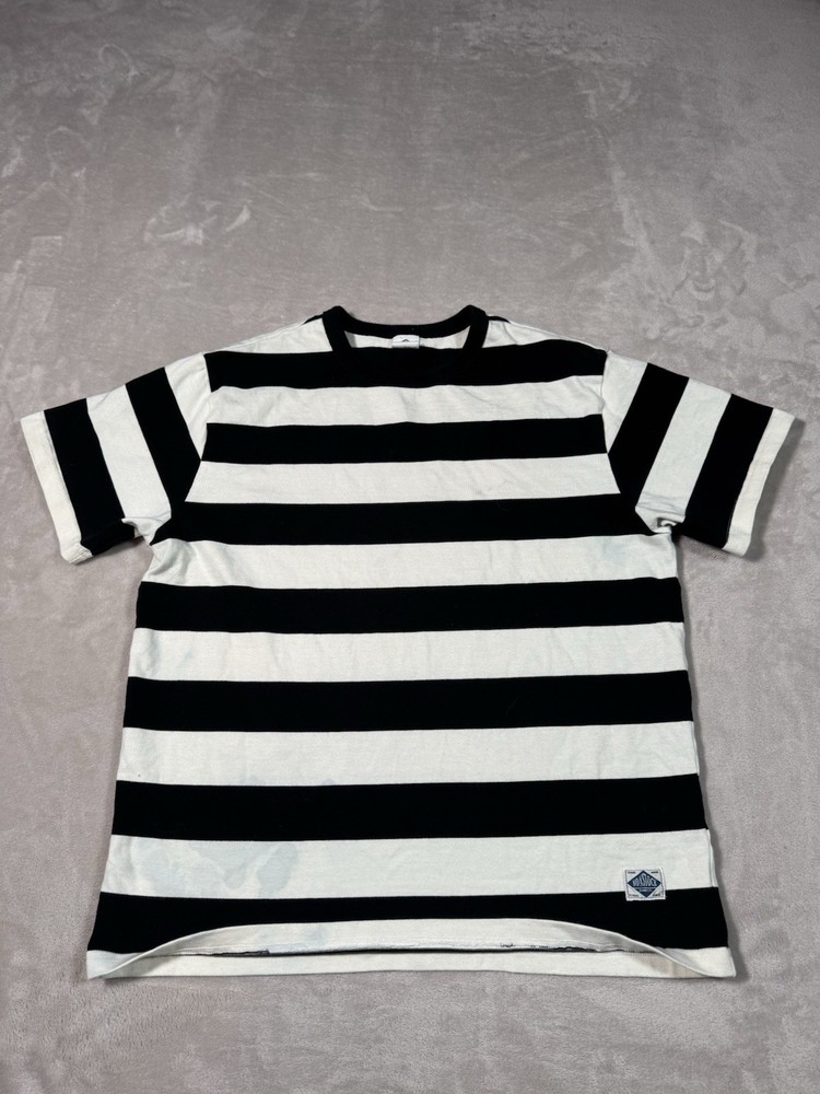 Non Stock MFG Striped Shirt Size Large Thick Cotton Single Stitch