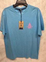Chubbies Graphic Tee Shirt Mens Medium Blue The Weekend Has Arrived Beach Retro