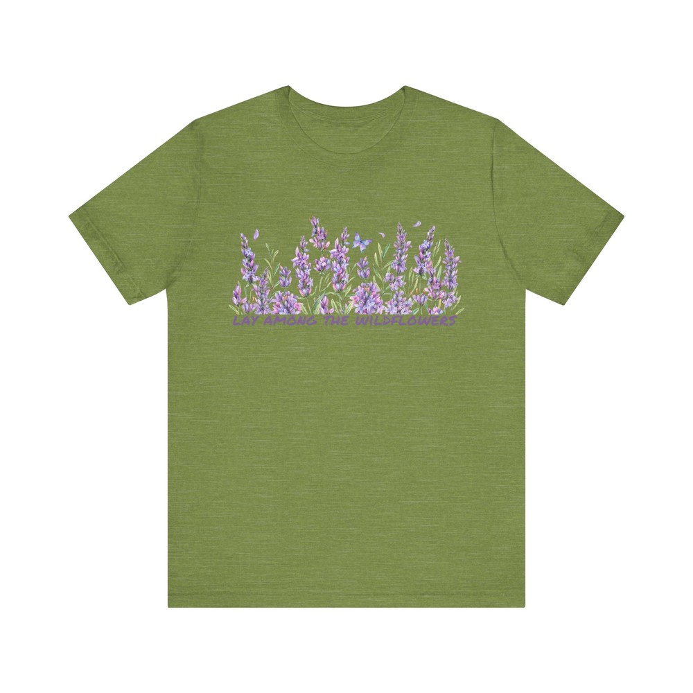 Peaceful Paradise: Lay Among The Wildflowers, Unisex Comfortable Bella + Canvas