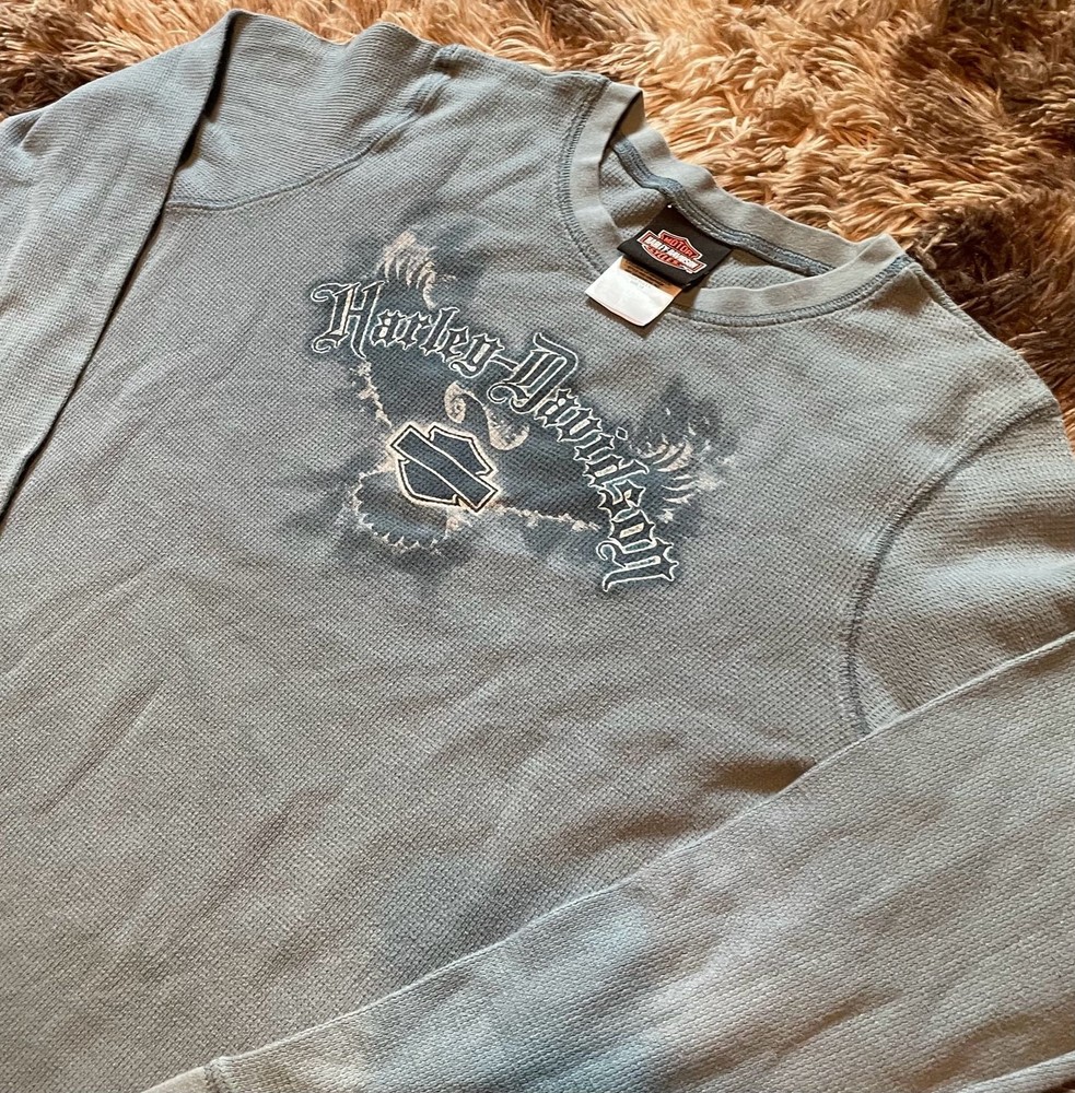 Harley-Davidson Dodge City, Kansas Long Sleeve Waffle Knit Thermal Shirt