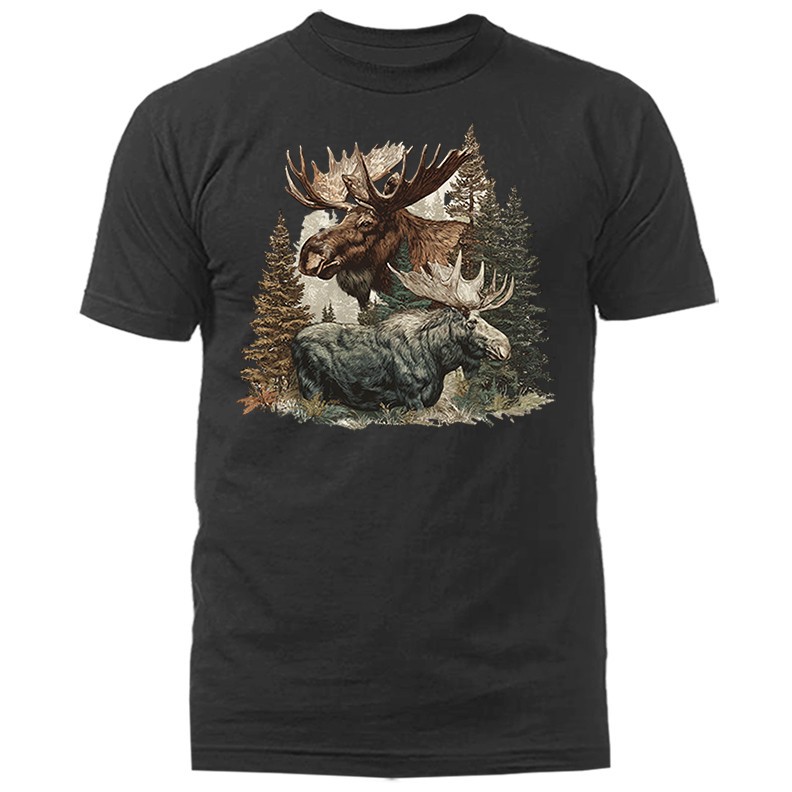 Bull Moose Forest Wildlife Wilderness Nature Outdoor T-shirt