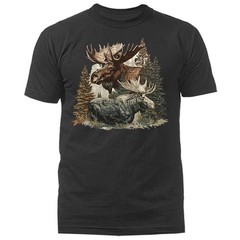 Bull Moose Forest Wildlife Wilderness Nature Outdoor T-shirt