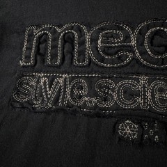Vtg Mecca USA Style Scienz Scine Day One T Shirt Size 3XL Black Y2K Embroidered