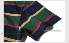 NON STOCK Ivy League Striped Crew Neck T Shirts Preppy Style Men’s Casual Tee