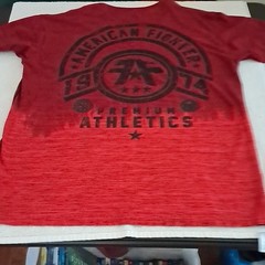 American Fighter Men’s 2XL Big & Tall Red Graphic Print Crew Neck T-Shirt