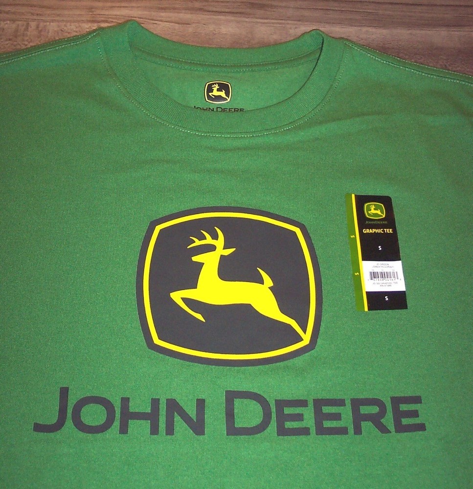 JOHN DEERE Tractors Deer T-Shirt MEN’S SMALL NEW Green