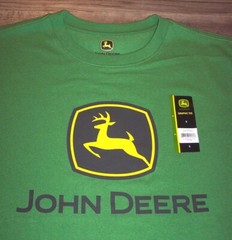 JOHN DEERE Tractors Deer T-Shirt MEN’S SMALL NEW Green