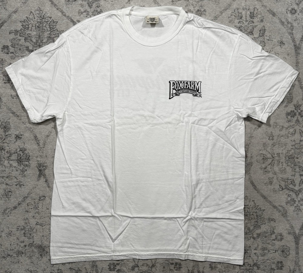 Sz XL FoxFarm Soil & Fertilizer Company White Shirt Comfort Colors NEW