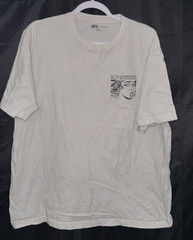 Uniqlo x Roy Lichtenstein T-Shirt Mens LARGE White Crying Girl Pop Art PRE OWNED