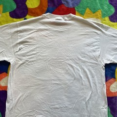 Vintage Fishing T-Shirt Mens Large White Water Rafting Fish Art Camping Lake Y2K