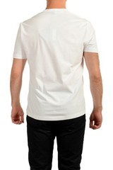 Versace Men’s White & Mint Logo Print Short Sleeve T-Shirt US 2XL IT 56