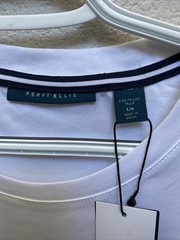 NEW Perry Ellis White T-Shirt Men’s Large Short Sleeve Crew Neck NWT $44