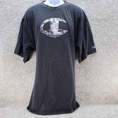 Champion Mens 3XLT Tall Graphic T-Shirt Black (see photo for flaw)