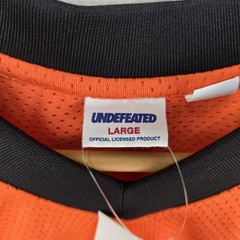 Undefeated Hockey Jersey Mens Large Orange Black Fight Strap Streetwear New