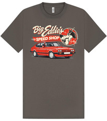 Red MK3 Ford Capri Personalised T Shirt Add Your Registration Retro Classic
