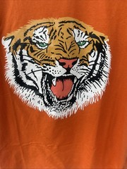 NWOT Gorgeous Bright Orange Growling Tiger Classic Graphic S/S Tee Unisex Medium