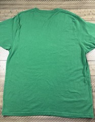 Holiday Time Team Nice Santa Graphic Print Green T-Shirt XL Crew Neck SS