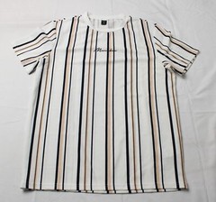 Shein Women’s Manfinity LEGND Letter Graphic Striped Tee EG7 Multicolor Medium