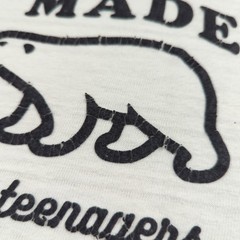 Human Made T Shirt Mens L White Slub Loopwheel Cotton Bears 2023 Futuristic