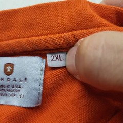Tyndale Flame Resistant Shirt Mens 2XL Henley Orange HRC1 Long Sleeve Work