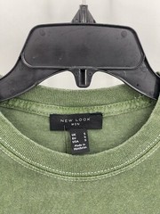 New Look T-Shirt Mens Size S Olive Green Hollywood Graphic Crew Neck Pullover