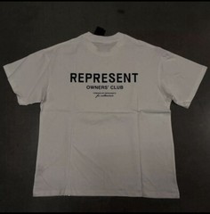 Represent Flat White Shirt Size L Men’s Logo Casual Designer New Authentic