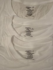 NWT Jockey 3 Pack Crew Neck Relaxed Fit T-Shirts 100% Cotton White Size S 34-36″
