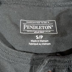 Pendleton Black Long Sleeve Henley Shirt Basic Everyday Men’s Size Small