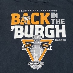 Pittsburgh Penguins NHL 2017 Stanley Cup Reebok T Shirt Men’s Black Large