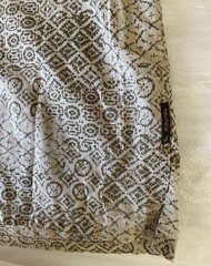 Nautica Printed Short Sleeve Button Down Shirt Men’s L Beige Collared Pockets