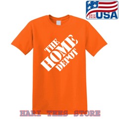 The Home Depot Store Men’s Orange T-shirt Size S to 5XL