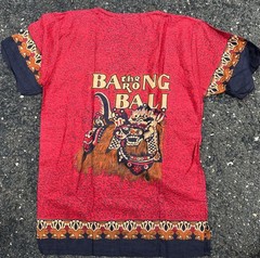 VTG Batik THE BARONG BALI Top LARGE TRADITIONAL Mythology Shirt INDONESIA RARE