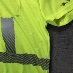 Carhartt Shirt Mens LT Yellow Hi Vis Reflective Pocket Safety Work Tee Top