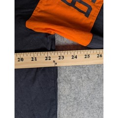 NFL Team Apparel Chicago Bears Lace Up Long Sleeve Shirt Navy Blue Orange XL