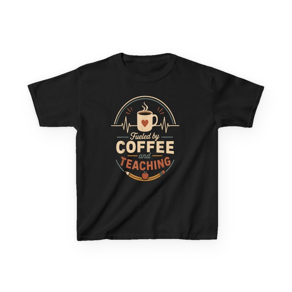 Retro Funny Teacher Coffee Heartbeat Classroom T-Shirt