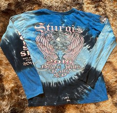 Sturgis Black Hills Rally 2016 Long Sleeve Tie Dye Graphic T-Shirt