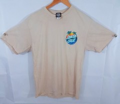 The Original SANTA Cruz SKATEBOARD T-Shirt Short Sleeve Size M Medium Beige