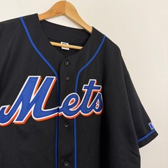 Vintage 90s New York Mets NYC MLB Baseball Sports Jersey Black XXL Strteetwear
