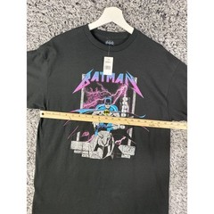Batman Mens Heavy Metal Grunge Graphic Shirt L Tee Black DC Comics Retro Top